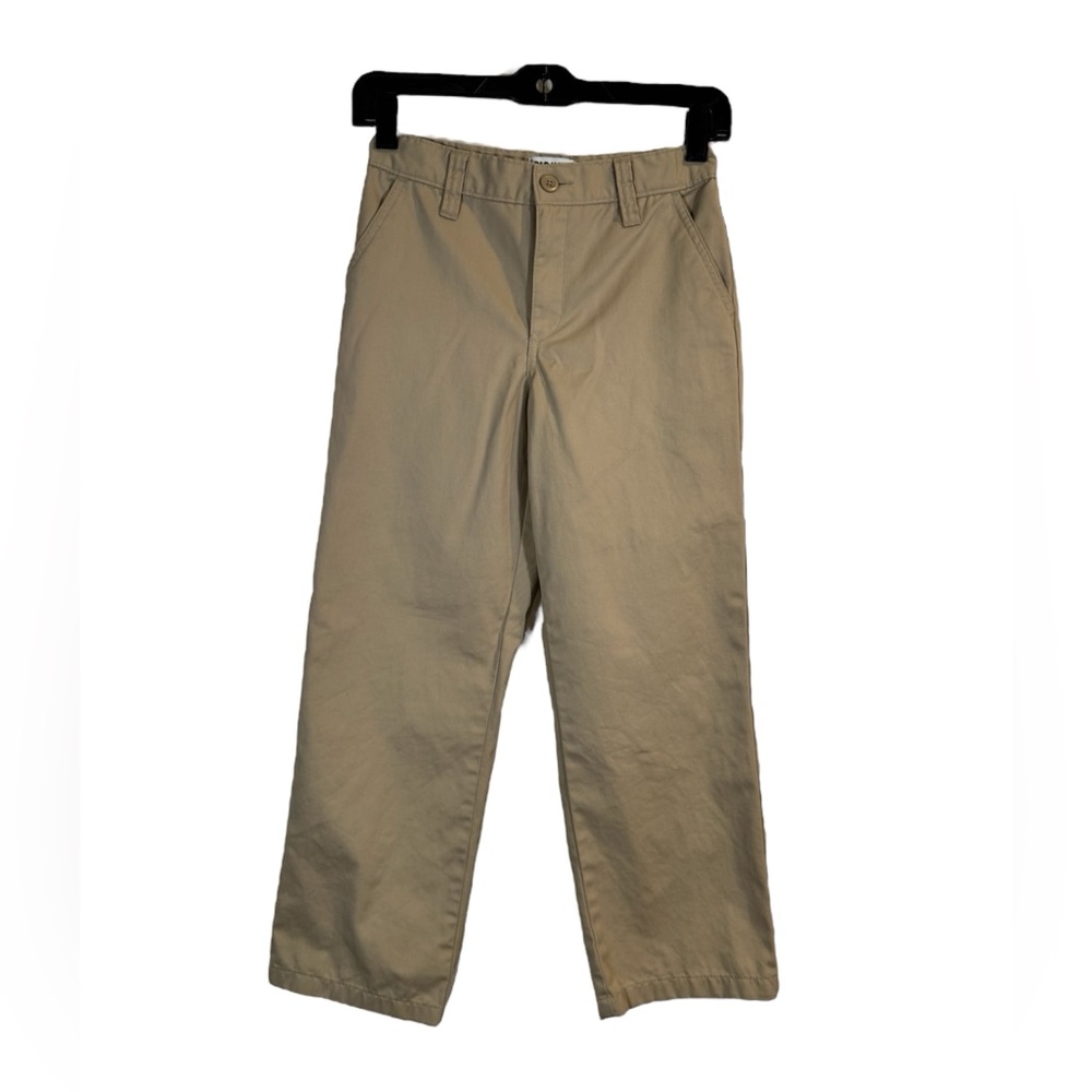 Old Navy Boys Chino Khaki Pants Size 10 Straight Adjustable Waist